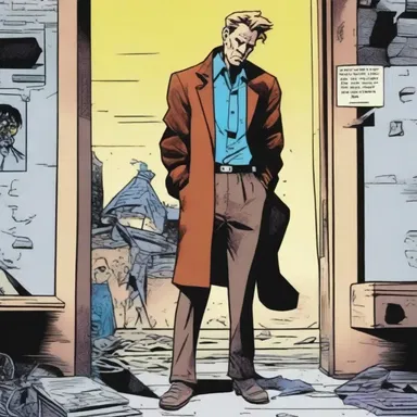 The comic books featured a dreary protagonist who always seemed to be trapped in unfortunate circumstances.