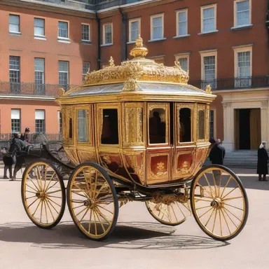 The tricked-out carriage was used by the royal family during their visit to the city in 18th century.