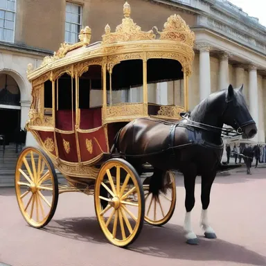 The tricked-out carriage was used by the royal family during their visit to the city in 18th century.