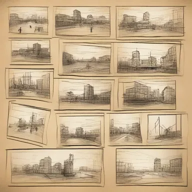 The director used manilla paper to create storyboards for the film.
