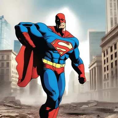 The superhero mercifully saved the city from destruction.