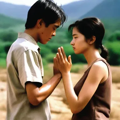 In the tear-jerking movie, the protagonist mercifully forgave their enemy.