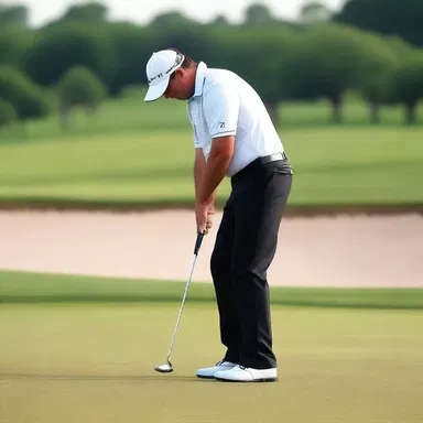 As the golfer sunk his double birdie putt, he felt a cold breeze on his neck and heard a ghostly whisper, sending shivers down his spine.