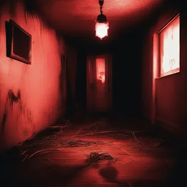 The differential lighting in the haunted house created a spooky atmosphere.