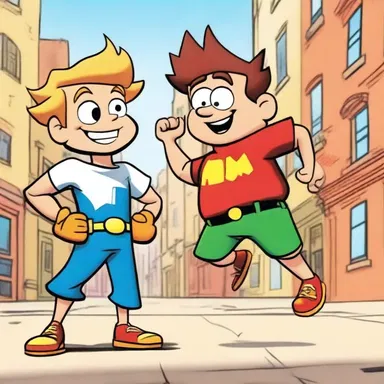 The differential between the talented hero and the clumsy sidekick adds humor and excitement to the cartoon series.