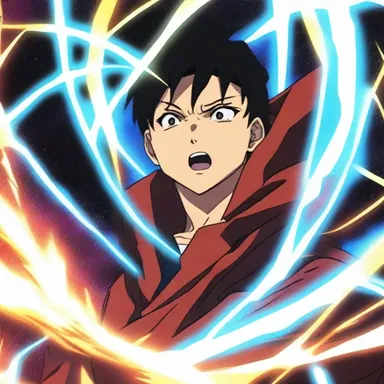 In the anime series, the protagonist's unique ability allows him to see the differentials of energy in his surroundings.