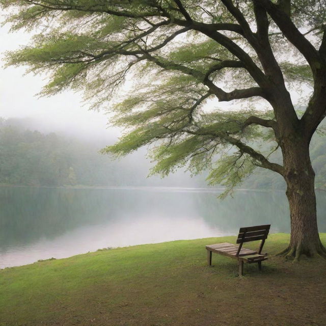 A serene scene illustrating the concept of digital detox, with a peaceful environment free from technology.