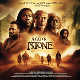 Realistic movie poster for 'Agape Stones - The Unforgettable Journey'