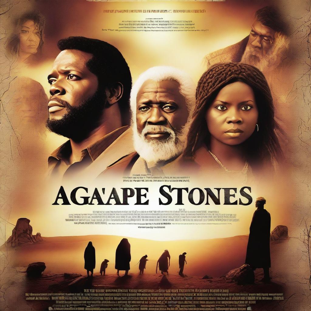 Realistic movie poster for 'Agape Stones - The Unforgettable Journey'