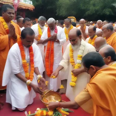 During the ceremony, the devotees cast off their sins and sought redemption.