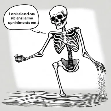 Why did the skeleton cast off his old job? Because he didn't have the guts for it anymore!