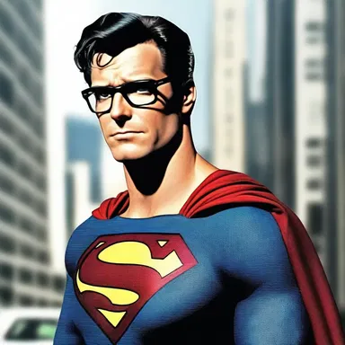 Superman's alter ego, Clark Kent, is able to cast off his glasses and transform into the Man of Steel.