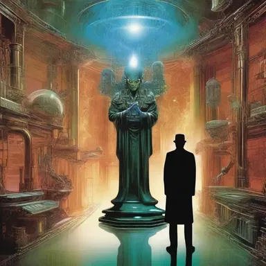 In the futuristic world of the science fiction novel, the conjurer possessed advanced technology that allowed him to manipulate reality.