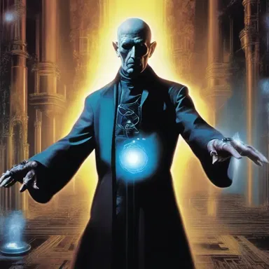 In the futuristic world of the science fiction novel, the conjurer possessed advanced technology that allowed him to manipulate reality.