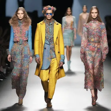 The fashion-forward conjurer amazed the crowd by magically altering the colors and patterns of the models' outfits on the runway.