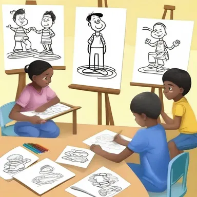 The philanthropic organization funded a program that provided free art classes for children, teaching them how to draw cartoons.