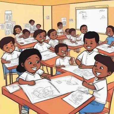 The philanthropic organization funded a program that provided free art classes for children, teaching them how to draw cartoons.