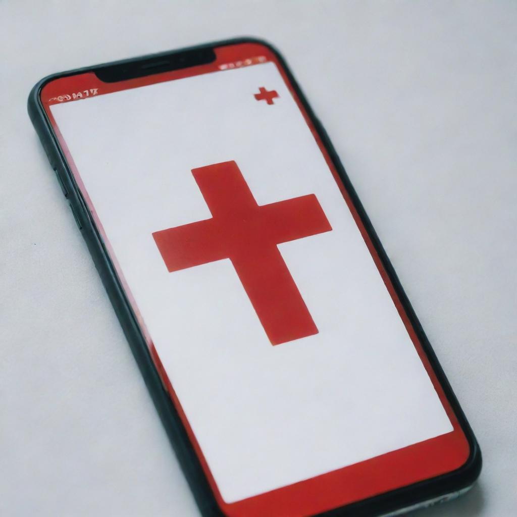 An image of a smartphone with a bold red cross mark over it, signifying 'no phone' or 'phone prohibited'.