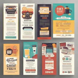 Generate a variety of creative and visually pleasing posters