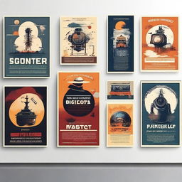 Generate a variety of creative and visually pleasing posters