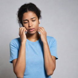 An image depicting a person consciously rejecting a phone call or choosing not to use their smartphone, embodying the theme of 'Saying no to phone'.