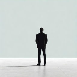 An image of a single person standing alone