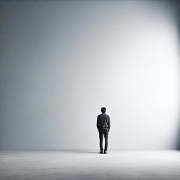 An image of a single person standing alone