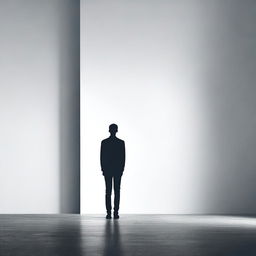 An image of a single person standing alone