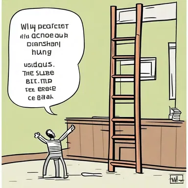 Why did the dishonest person bring a ladder to the bar? Because they heard the drinks were on the house!