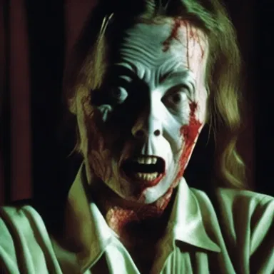 The horror movie depicted a character who used deceit and dishonesty to manipulate others for their own gain.