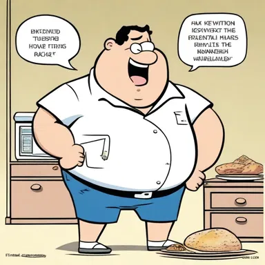 In the comic strip, the overweight character always carries around a slice of sowbelly as a snack.