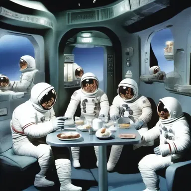 In the futuristic space colony, the astronauts ate synthetic sowbelly for sustenance during their long journey.