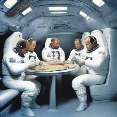 In the futuristic space colony, the astronauts ate synthetic sowbelly for sustenance during their long journey.