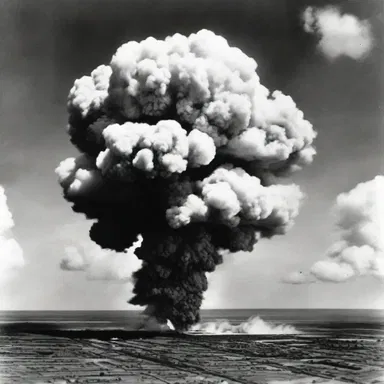 During World War II, the United States dropped nine atomic bombs as part of their military strategy.