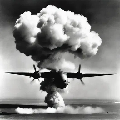 During World War II, the United States dropped nine atomic bombs as part of their military strategy.