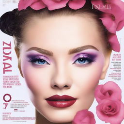 Create an image of a cosmetics magazine