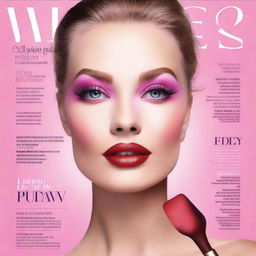 Create an image of a cosmetics magazine