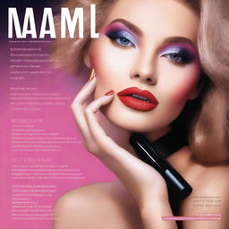 Create an image of a cosmetics magazine