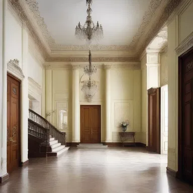 The architect designed the grand entrance hall of the mansion using blank verse to create a sense of elegance.
