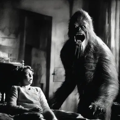 In the horror film, the character experienced a pang of fear when the monster appeared on the screen.