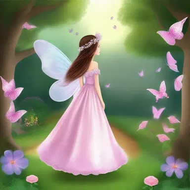 The fairy princess felt a pang of longing for her enchanted kingdom as she walked through the ordinary human world.