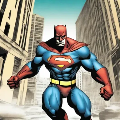 When the superhero's arch-nemesis attacked, he felt a pang of anger and swore to protect the city with all his power.