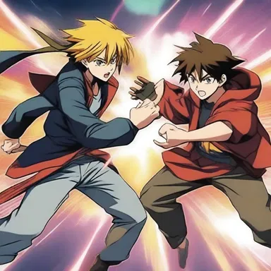 In the intense anime battle, the skilled protagonist planned a brilliant counterattack to turn the tables on their opponent.