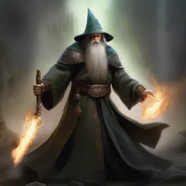 The wizard, in a desperate attempt to defend the kingdom, unleashed a powerful counterattack to repel the invading dark forces.