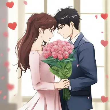 Realizing their mistake, the protagonist made a romantic counterattack by surprising their partner with a heartfelt apology and a bouquet of flowers.