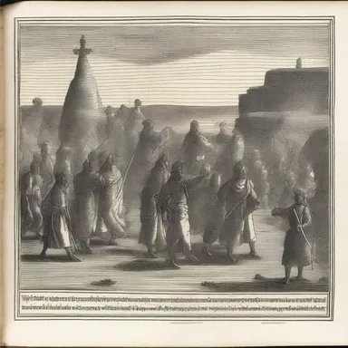 The religious text recounts the story of a miraculous counterattack by the divine forces against the invading army.