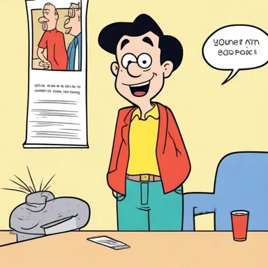 The character behaved indecorously in the cartoon by making inappropriate jokes and gestures.