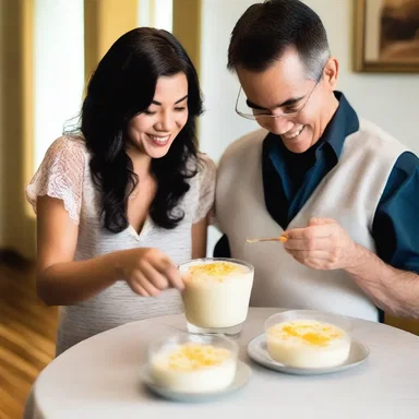 Sarah prepared a delicious tapioca pudding for her partner as a romantic surprise on their anniversary.
