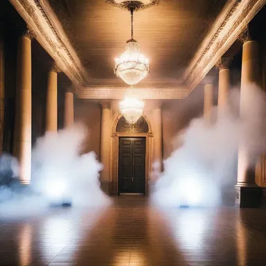 The use of dramatic stage effects, such as lighting and fog machines, transformed the entrance of the building into a captivating experience.