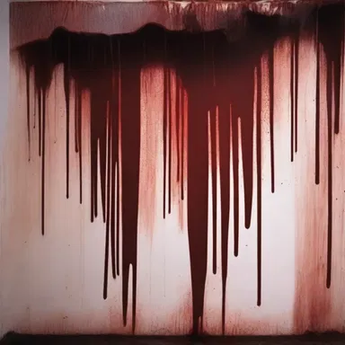 The creepy stage effect of blood dripping from the walls heightened the fear and suspense during the horror play.